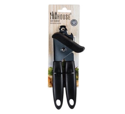 Can-opener s/s black-handle hillhouse