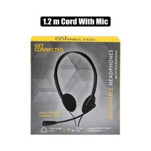Headphones w/mic+1.2m cord