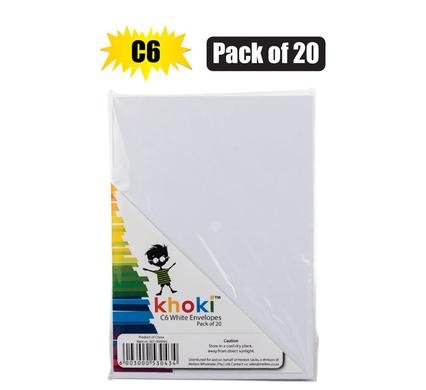 Envelopes white 20pk c6