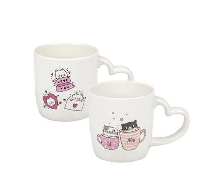 Mug occasions love heart shape handle
