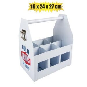 Drinks holder 6-div w/opener 27x24x16cm