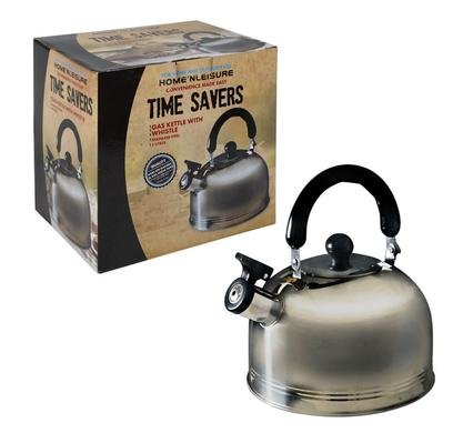 Camping/gas kettle w/whistle 2.0l