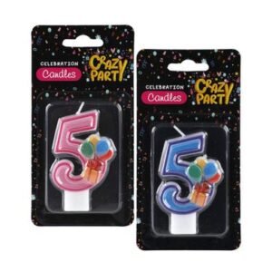 Candles birthday single number-5 kiddies