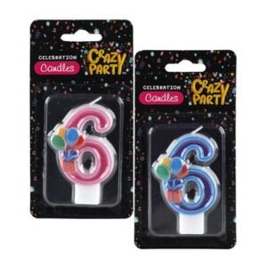 Candles birthday single number-6 kiddies