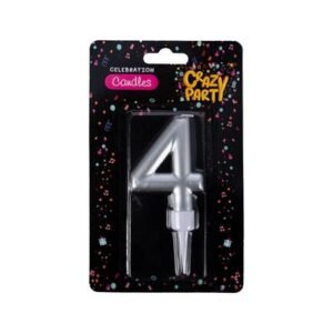 Candles birthday large foil number-4