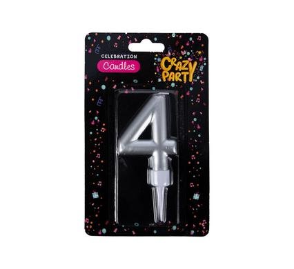Candles birthday large foil number-4
