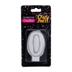 Candles birthday single number-0 slv