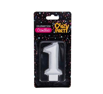 Candles birthday single number-1 slv