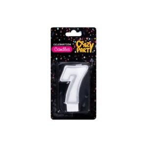 Candles birthday single number-7 slv