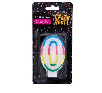 Candles birthday single number-0