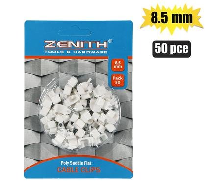 Cable-clips p/sadle flat 8.5mm 50x znth