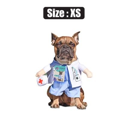 Pet dog novelty clothing doctor-xs