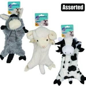 Pet puppy toy farm animal crinkle asst
