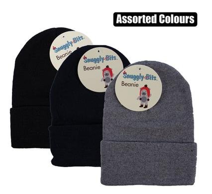 Beanie adult plain colours asst