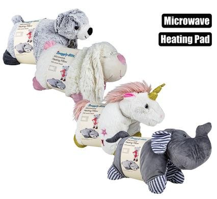 Microwave heating pad animal pillow