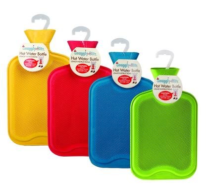 Hotwater bottle rubber ribbed asstd