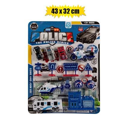 Vehicle playset police force 43x32cm