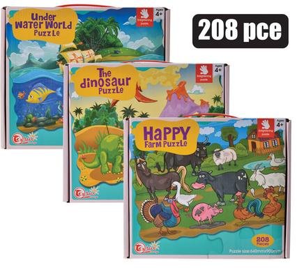 Puzzle jigsaw asstd 208pc