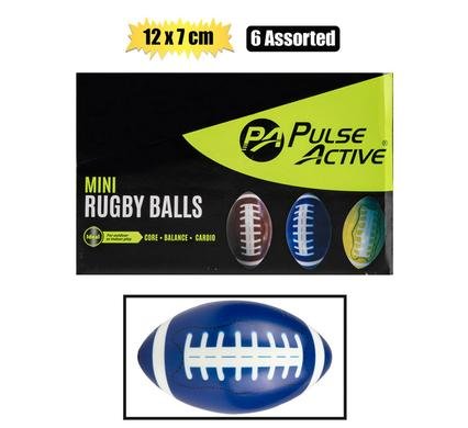 Ball rugby mini asstd 12x7cm