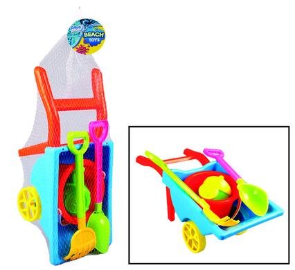 Beach-set pl wheel-barrow w/accessories