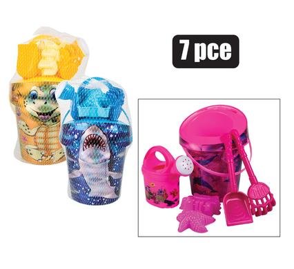 Beach bucket set iridescent 7pc