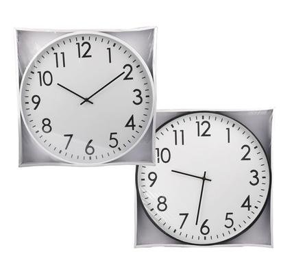 Clock wall qtz pl round 45cm