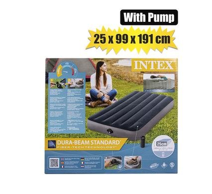 Intex airbed d/b-sngl w/pump 99x191x25cm
