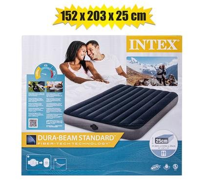 Intex airbed d/b-sngl w/pump 152x203x25