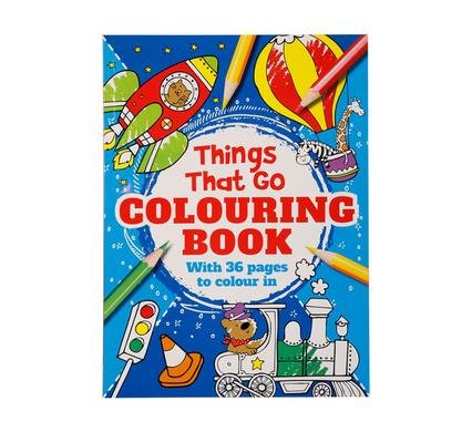 Book colouring things that go