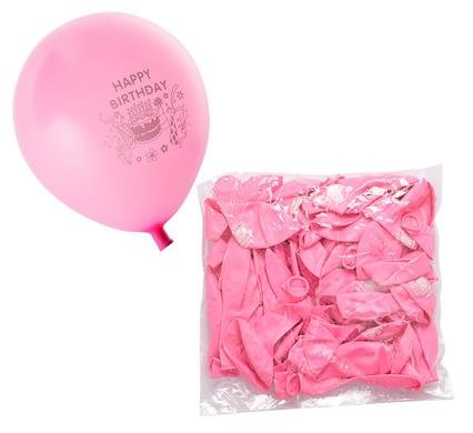 Balloons helium 1pc pink hb print f-01