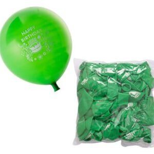 Balloons helium 1pc d/green print f-01