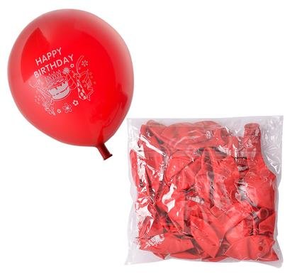 Balloons helium 1pc red print f-01