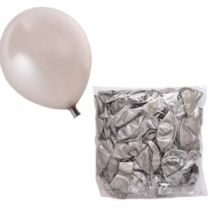 Balloons helium 1pc metallic silver f-01