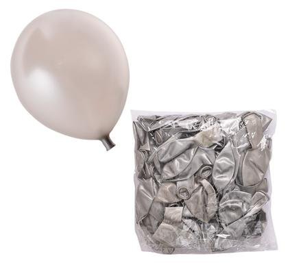 Balloons helium 1pc metallic silver f-01