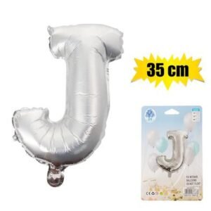 Balloon foil silver j 35cm