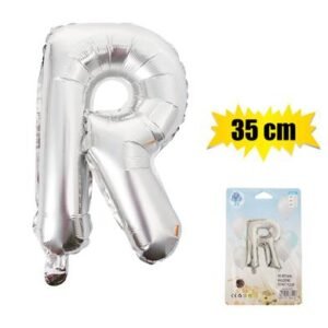 Balloon foil silver r 35cm