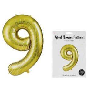 Balloon helium foil gold 9 106cm f-04