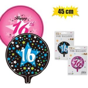 Balloon helium foil ms 16 45cm f-01