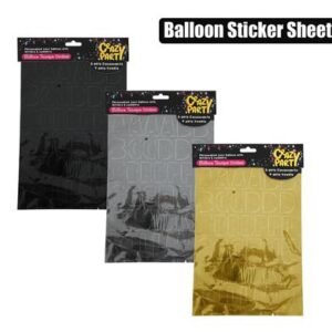 Balloon transfer letter sticker sheet