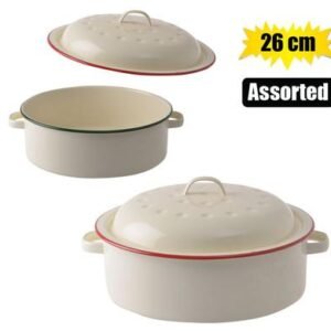Roaster enamel 26cm round stock offer