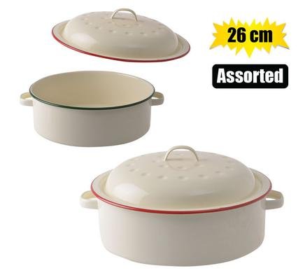 Roaster enamel 26cm round stock offer