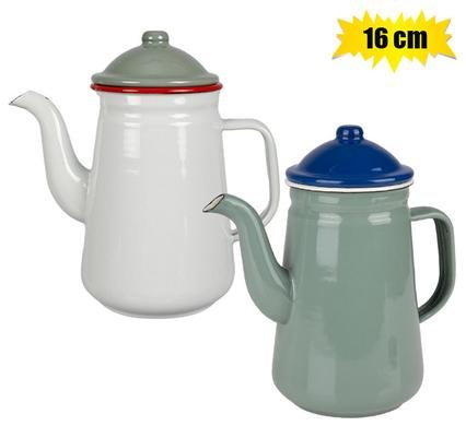Coffee pot enamel 16cm goose neck spout