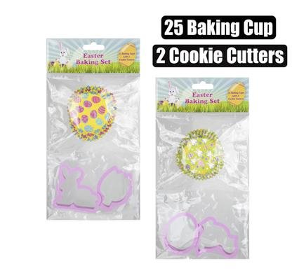Baking set cookie cutter and baking cups
