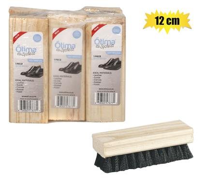 Shoe brush wooden back black