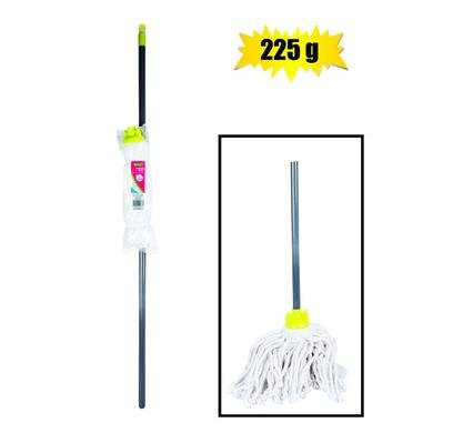 Mop cotton head 225g grey/lime