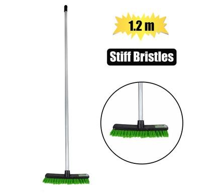 Broom unidade 1.2m handle stiff bristle