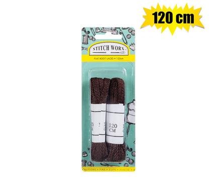 Haberdashery shoe laces 120cm brown