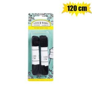 Haberdashery shoe laces 120cm black