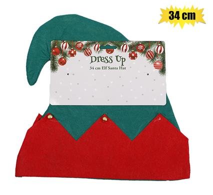 Xmas dress up elf hat 34cm