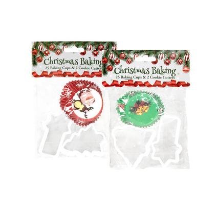 Xmas baking cookie cutters & baking cups